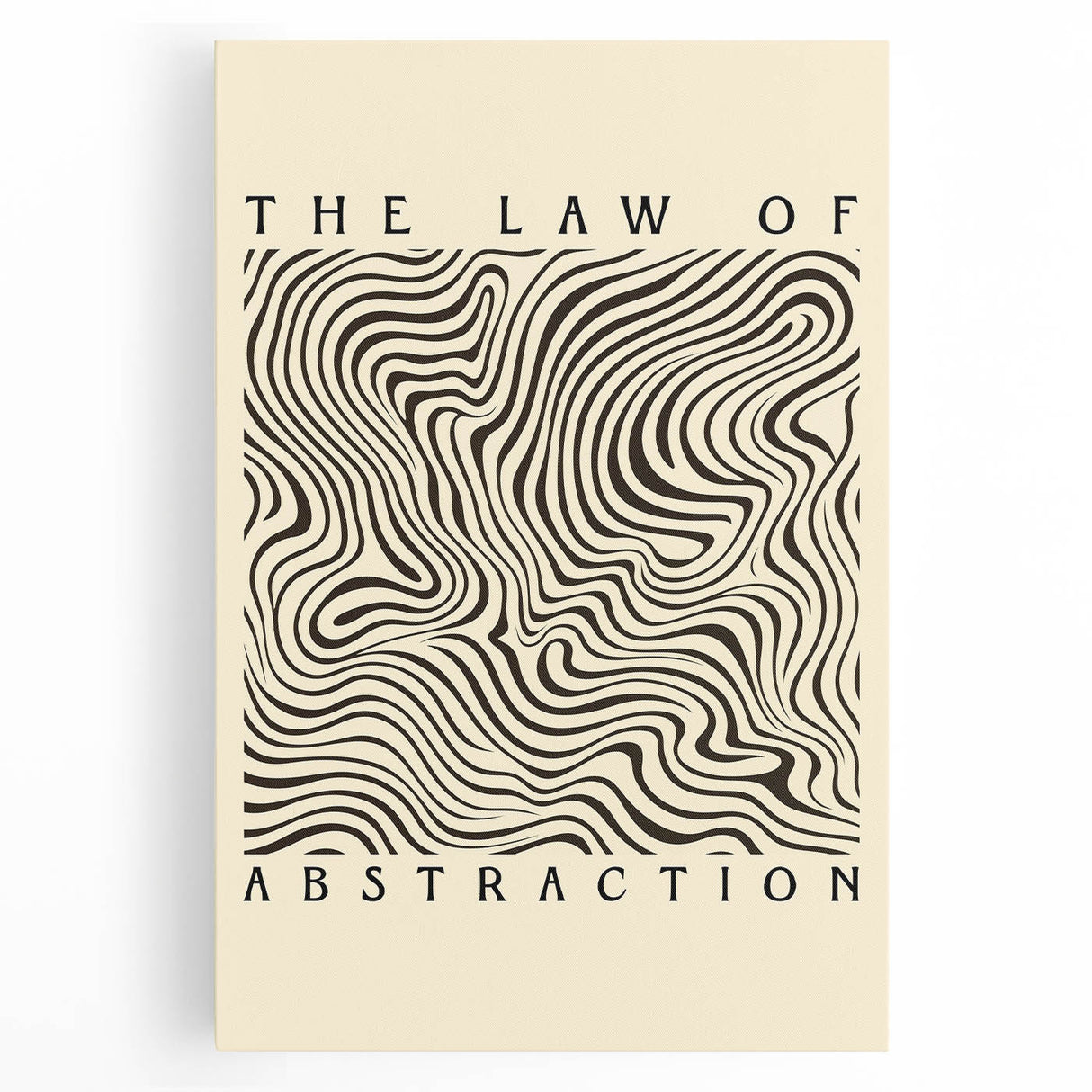 Minimalist Abstract Art: "The Law of Abstraction" Wavy Line Pattern