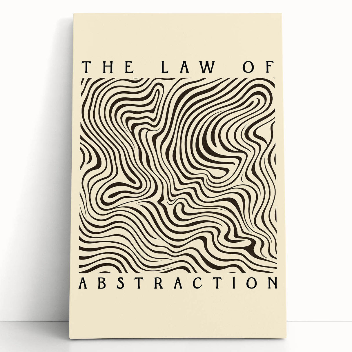 Minimalist Abstract Art: "The Law of Abstraction" Wavy Line Pattern