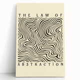 Minimalist Abstract Art: "The Law of Abstraction" Wavy Line Pattern