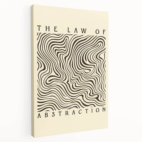 Minimalist Abstract Art: "The Law of Abstraction" Wavy Line Pattern