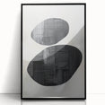 Minimalist Abstract Wall Art – Black Organic Shapes on White Canvas