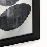Minimalist Abstract Wall Art – Black Organic Shapes on White Canvas