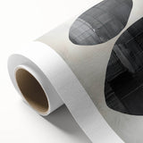 Minimalist Abstract Wall Art – Black Organic Shapes on White Canvas