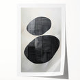 Minimalist Abstract Wall Art – Black Organic Shapes on White Canvas