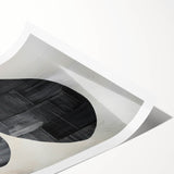 Minimalist Abstract Wall Art – Black Organic Shapes on White Canvas