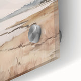 Minimalist Landscape Art: Tranquil Coastal Scene in Neutral Tones