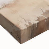 Minimalist Landscape Art: Tranquil Coastal Scene in Neutral Tones