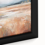 Minimalist Landscape Art: Warm Autumn Fields in Soft Abstract Tones