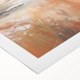 Minimalist Landscape Art: Warm Autumn Fields in Soft Abstract Tones