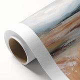 Minimalist Landscape Art: Warm Autumn Fields in Soft Abstract Tones