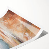 Minimalist Landscape Art: Warm Autumn Fields in Soft Abstract Tones