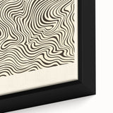 Minimalist Abstract Art: "Art is Always the Answer" Wavy Line Design