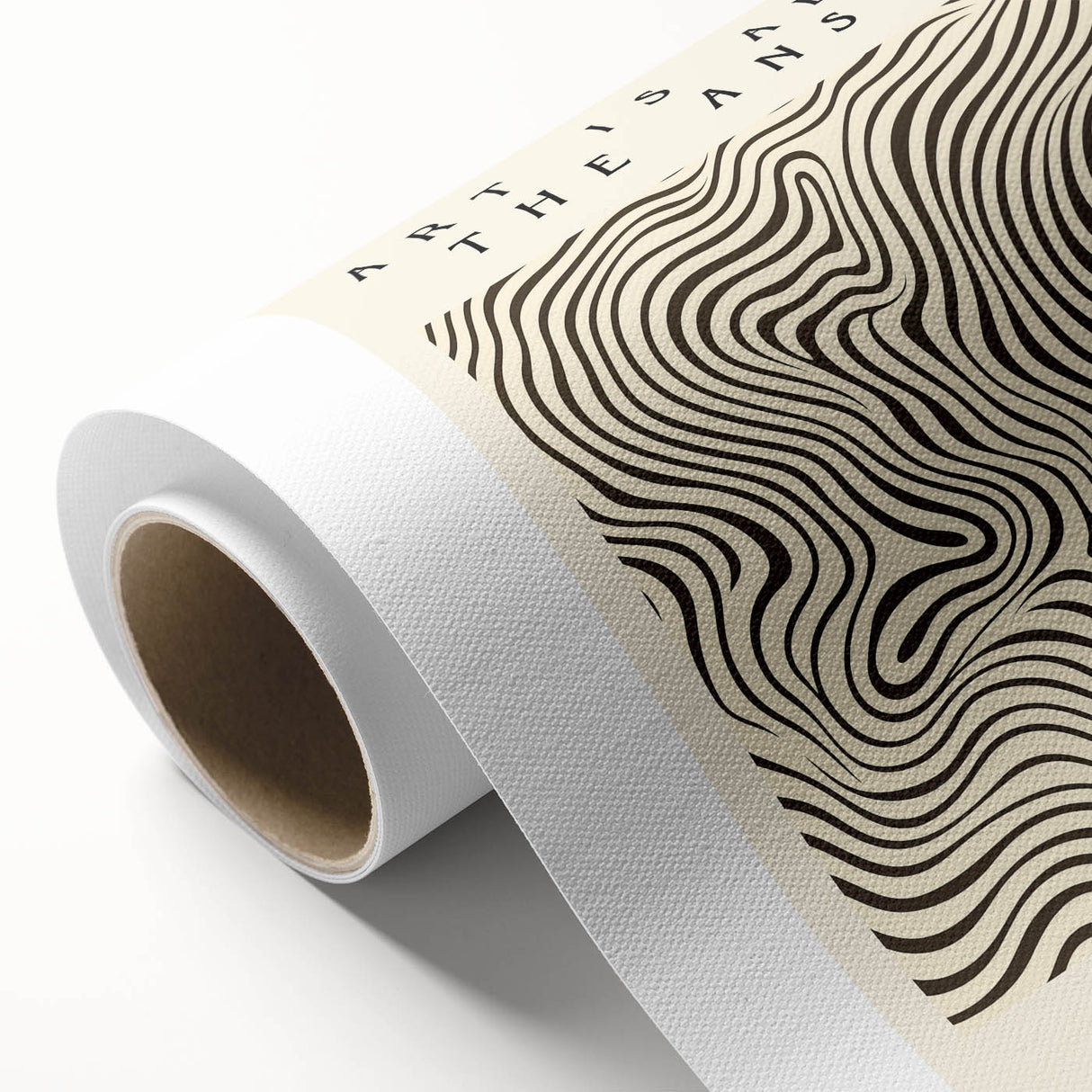 Minimalist Abstract Art: "Art is Always the Answer" Wavy Line Design