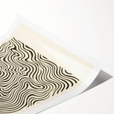 Minimalist Abstract Art: "Art is Always the Answer" Wavy Line Design