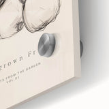 Minimalist Botanical Art: "Homegrown Fruit" Apple Branch Sketch in Neutral Tones