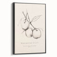 Minimalist Botanical Art: "Homegrown Fruit" Apple Branch Sketch in Neutral Tones