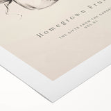 Minimalist Botanical Art: "Homegrown Fruit" Apple Branch Sketch in Neutral Tones