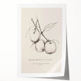 Minimalist Botanical Art: "Homegrown Fruit" Apple Branch Sketch in Neutral Tones