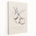 Minimalist Botanical Art: "Homegrown Fruit" Apple Branch Sketch in Neutral Tones