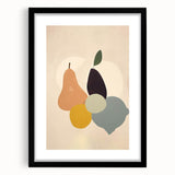 Minimalist Abstract Fruit Art: Bold Shapes and Soft Tones