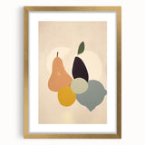 Minimalist Abstract Fruit Art: Bold Shapes and Soft Tones