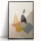 Minimalist Abstract Fruit Art: Bold Shapes and Soft Tones