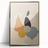 Minimalist Abstract Fruit Art: Bold Shapes and Soft Tones