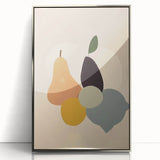 Minimalist Abstract Fruit Art: Bold Shapes and Soft Tones