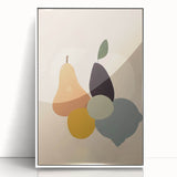 Minimalist Abstract Fruit Art: Bold Shapes and Soft Tones