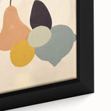 Minimalist Abstract Fruit Art: Bold Shapes and Soft Tones