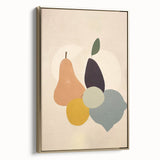 Minimalist Abstract Fruit Art: Bold Shapes and Soft Tones