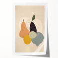 Minimalist Abstract Fruit Art: Bold Shapes and Soft Tones