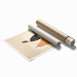 Minimalist Abstract Fruit Art: Bold Shapes and Soft Tones