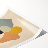 Minimalist Abstract Fruit Art: Bold Shapes and Soft Tones