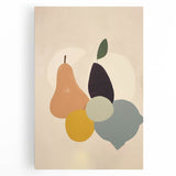 Minimalist Abstract Fruit Art: Bold Shapes and Soft Tones