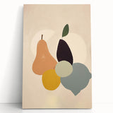 Minimalist Abstract Fruit Art: Bold Shapes and Soft Tones