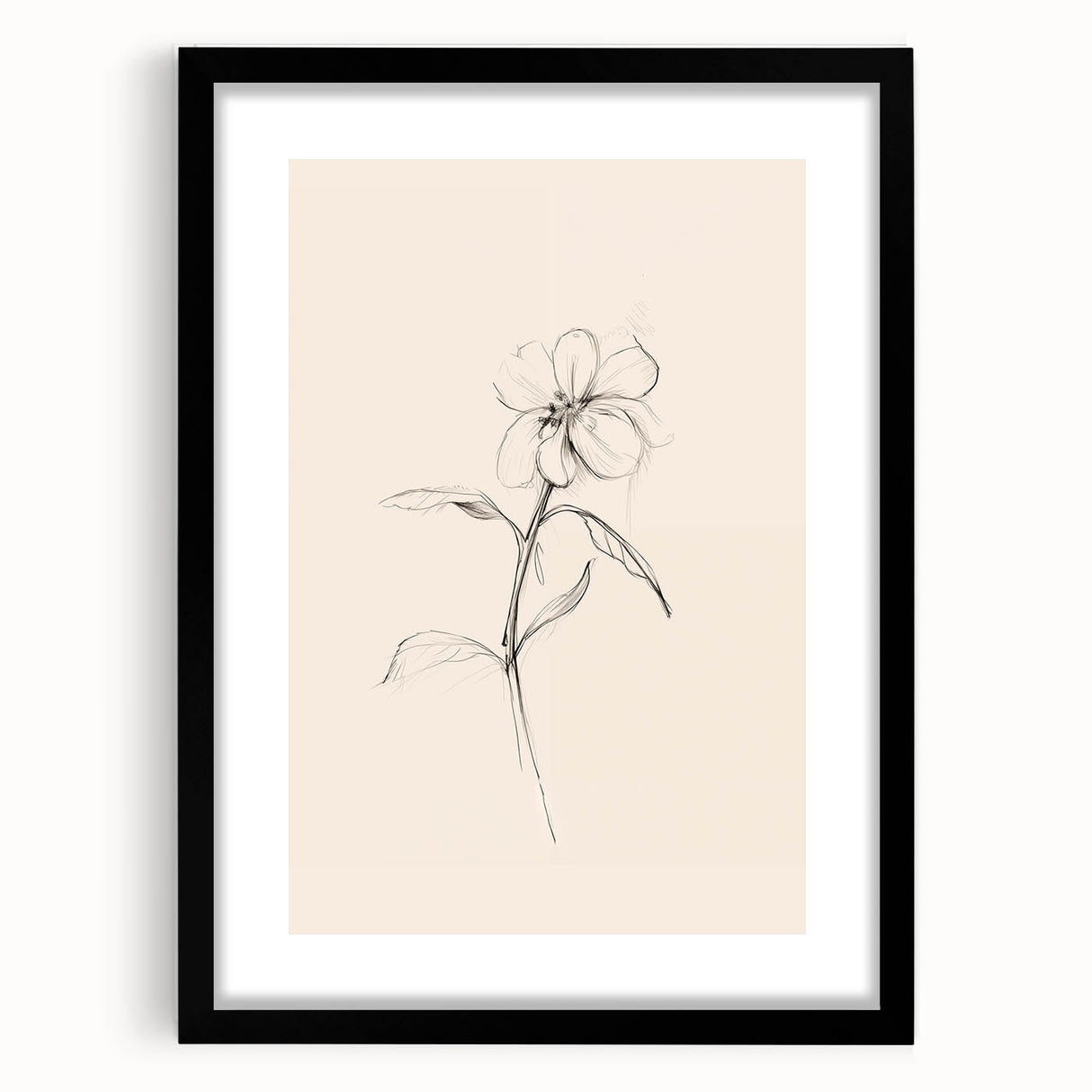 Minimalist Floral Wall Art – Modern Simple Line Art Prints for Home Decor