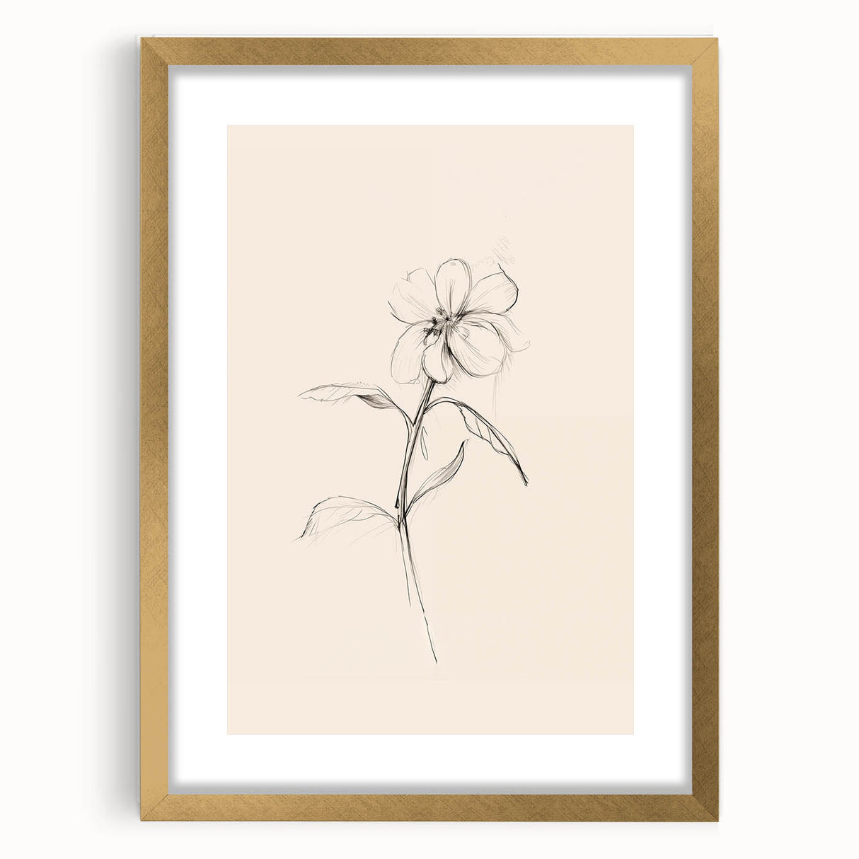 Minimalist Floral Wall Art – Modern Simple Line Art Prints for Home Decor