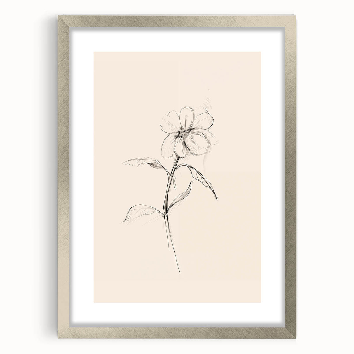 Minimalist Floral Wall Art – Modern Simple Line Art Prints for Home Decor