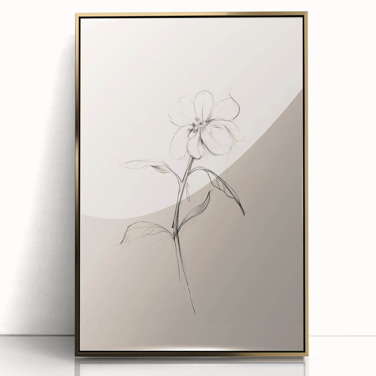 Minimalist Floral Wall Art – Modern Simple Line Art Prints for Home Decor
