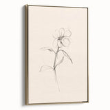 Minimalist Floral Wall Art – Modern Simple Line Art Prints for Home Decor