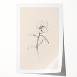 Minimalist Floral Wall Art – Modern Simple Line Art Prints for Home Decor