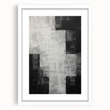 Abstract Minimalist Wall Art – Black, White, and Gray Geometric Design