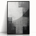 Abstract Minimalist Wall Art – Black, White, and Gray Geometric Design