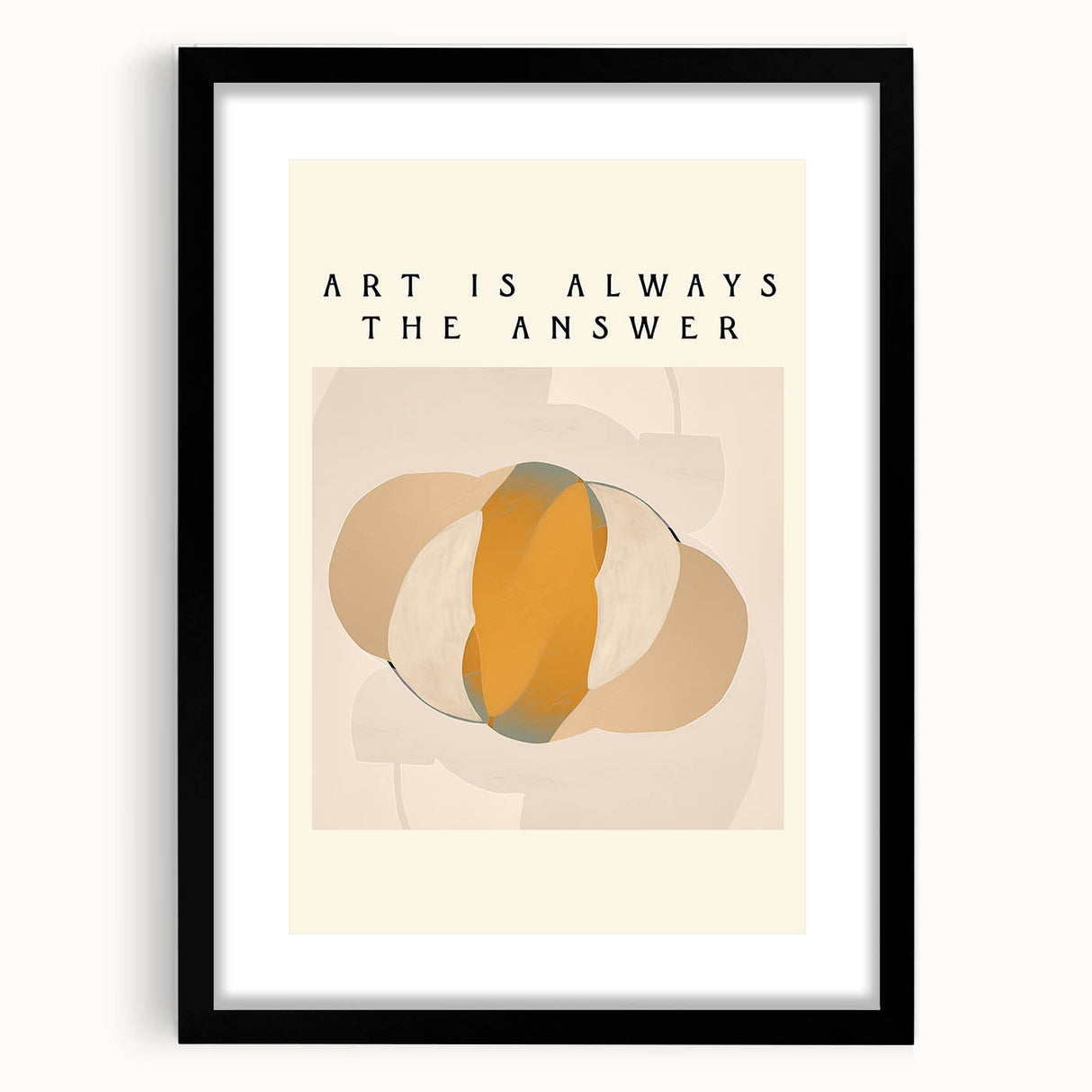 Minimalist Wall Art – Modern Abstract Art Print with Motivational Quote