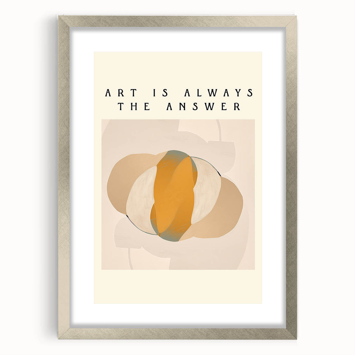Minimalist Wall Art – Modern Abstract Art Print with Motivational Quote