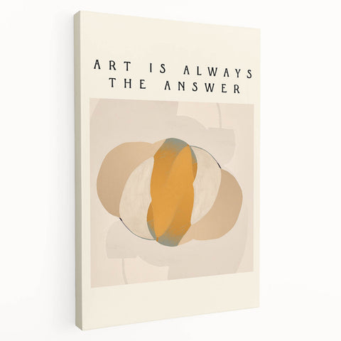 Minimalist Wall Art – Modern Abstract Art Print with Motivational Quote