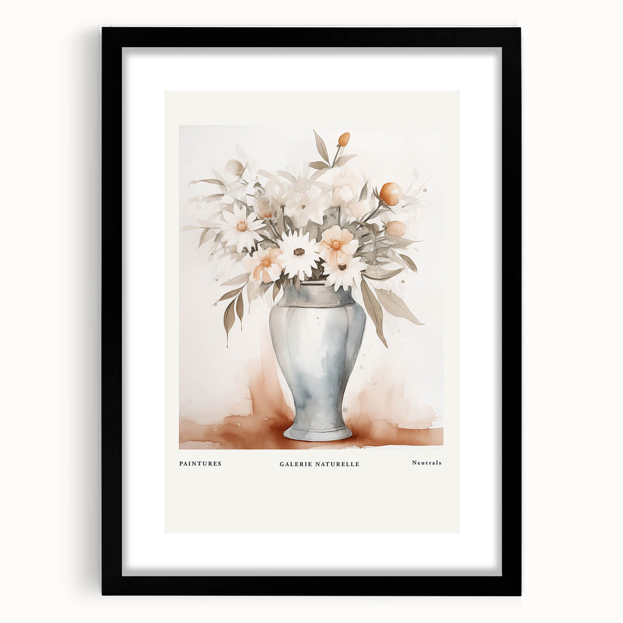 Minimalist Floral Wall Art – Modern Neutral Botanical Art Prints for Home Decor