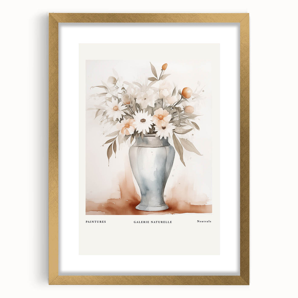 Minimalist Floral Wall Art – Modern Neutral Botanical Art Prints for Home Decor