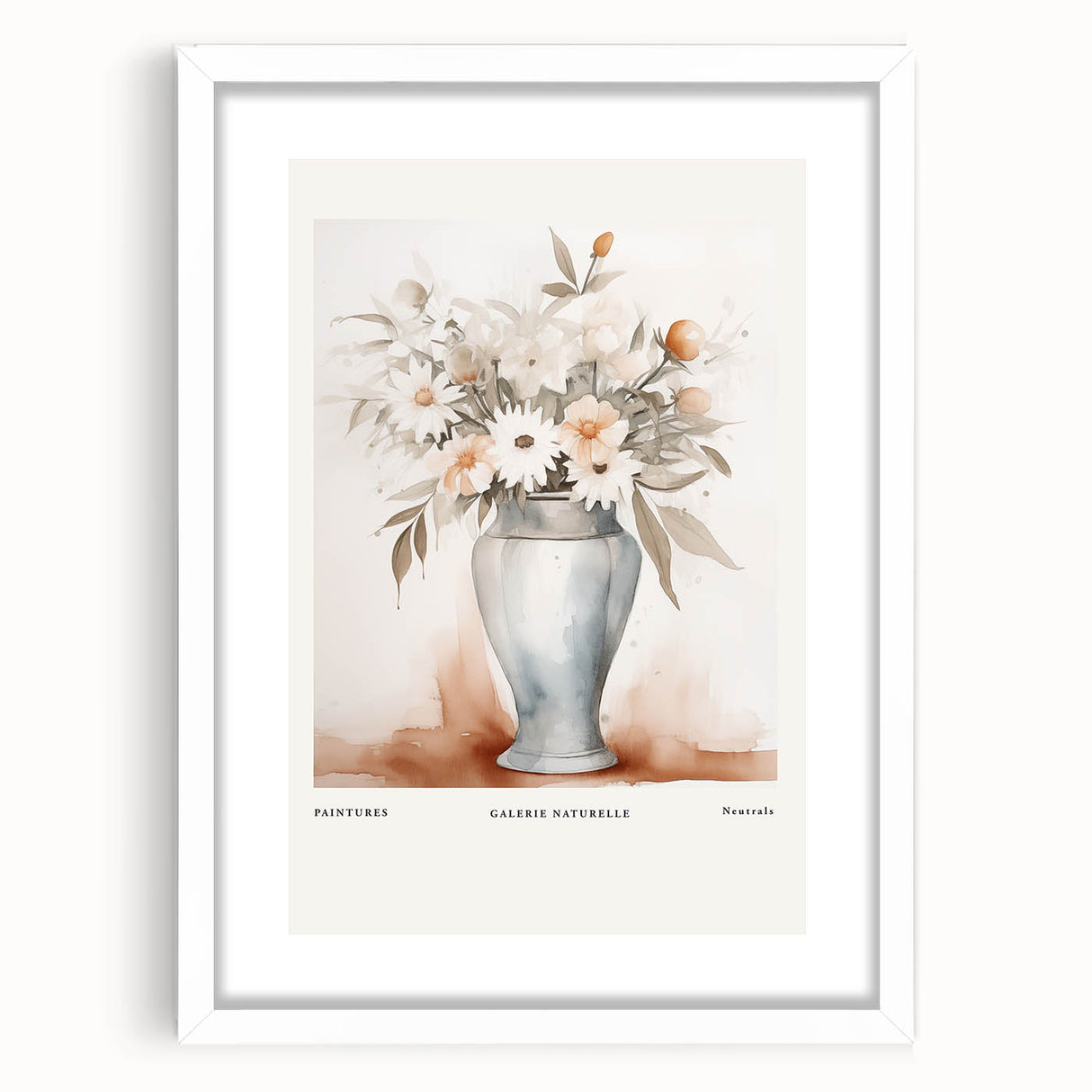Minimalist Floral Wall Art – Modern Neutral Botanical Art Prints for Home Decor